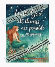 500 piece jigsaw puzzle With God All Things Mermaid christian inspiration