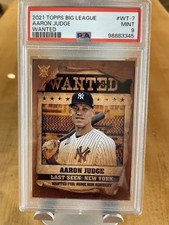 2021 Topps Big League #WT-7 Aaron Judge WANTED PSA 9 MINT 💎 YANKEES LOW POP 5 