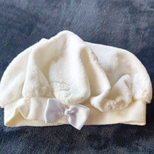 Baby Club Baby Mütze Weiß Gr. 68 Fleece Uni...