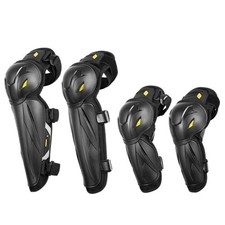4pcs Motorcycle Knee Shin Guards Elbow Pads for Men Adjustable Knee Cap Pads ...