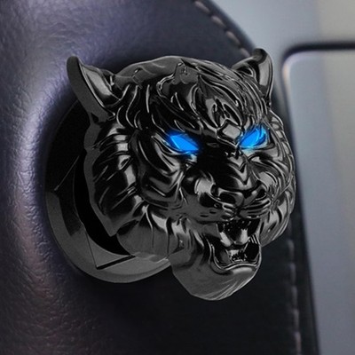 Car Push Start Stop Button Cover Engine Ignition Protective Cover Tiger Black