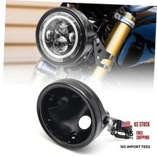 7 Inch Motorcycle Headlight Housing Mount Bucket Black