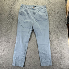 Tommy Hilfiger Pant Mens L Blue Cotton Chino Straight Striped Business Stretch