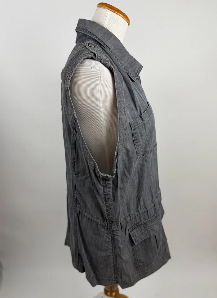 Chaleco ORVIS gris lyocell cremallera completa para mujer L Foto 2 de 4