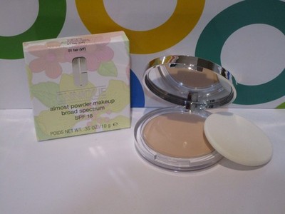 CLINIQUE ~ ALMOST POWDER MAKEUP  ~ # 01 FAIR  ~ .35 OZ