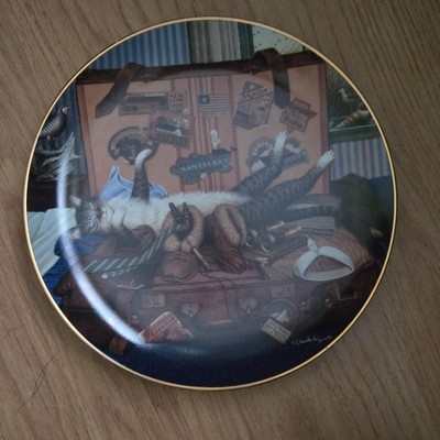 Bradford Exchange Mabel the Stowaway Porcelain Collector Plate Purr-fect Places