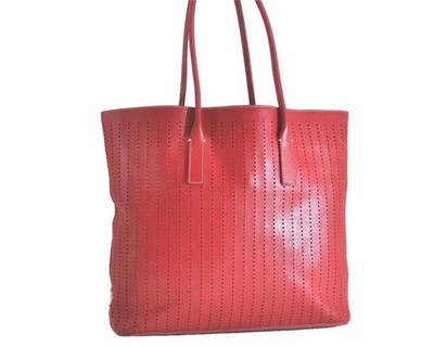 Authentic PRADA Vintage Leather Shoulder Hand Bag Purse Red 448AA