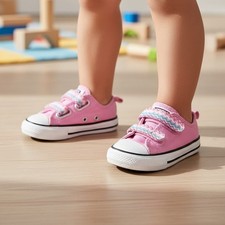 Converse CTAS 2V OX Infant/Toddler Shoes 767194F Size 5 Pink Zig Zag