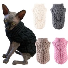 Warm Knitted Sphynx Cat Sweater Winter Pet Clothes for Cats mascotas Clothing Ka
