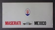Brochure vendita MASERATI MESSICO orig 1970 - testo italiano/inglese/fr/ger