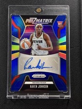 RAVEN JOHNSON 2026 WNBA Prizm ROOKIE Prizmatrix Signature Blue Auto /75 #PS-RJ