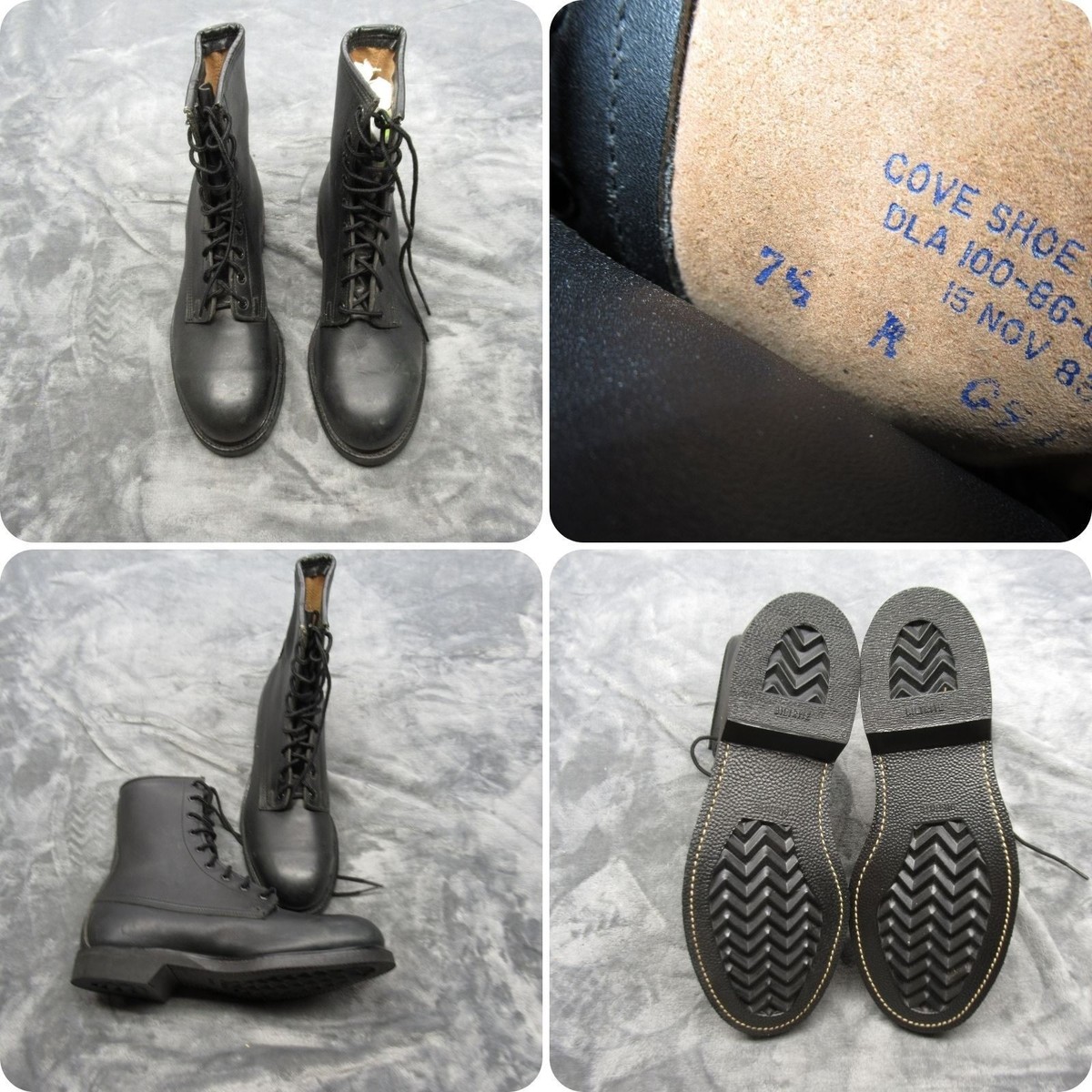 Cove Combat Boots Men 7.5R Cold War Leather Steel Toe Military