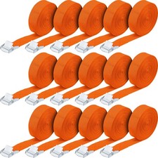 Riakrum 15 Pack 16 Feet Lashing Straps Adjustable Kayaks Tie Down Cam Buckle ...