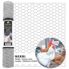 SIMBA STEEL 24x100FT 20GA 1" Mesh Galvanized Chicken Wire Poultry Netting Rabbit 0.72 per foot