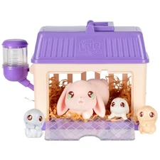 Deluxe Bunny Playset: Interactive Hutch with 20+ Sounds & 3 Adorable Babies