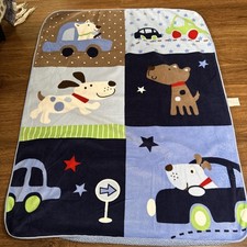 Small Wonders Baby Of Mine Blue Dog Transportation Baby Blanket