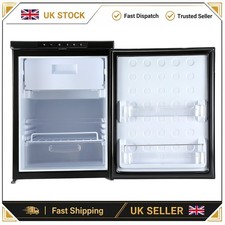 Compressor Fridge Silver Motorhome Brand New Van UK Camper LED 12V 24V 50 Liter