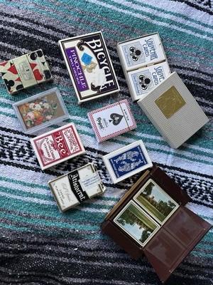 Vintage Playing Cards Lot Bee Aristocrat Bicycle Pinochle Klutz Casino Souvenir