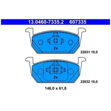 ATE Bremsbelagsatz Bremsklötze vorne 2Q0698151C 2Q0698151Q 2Q0698151R 21022557