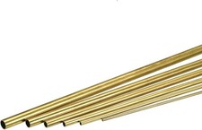 Brass Tube, 2mm 3mm 4mm 5mm 6mm 7mm OD x 0.5mm Wall Thickness 200mm Length Metal