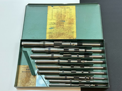 🇺🇸 SEARS and Roebuck USA Critchley Type Reamers Set w/ Metal Case (Complete)
