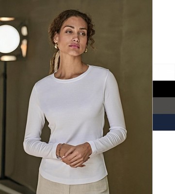 5 Stück Set Tee Jays Damen Longsleeve langarm T-Shirt tailliert S-2XL Interlock 