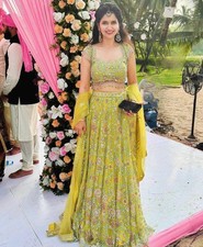 Traditional Indian Style Lehenga Choli With Dupatta For Women  Wedding Wear