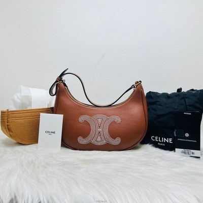 Celine Triomphe gestickte Logo glatte Wade Ava Tasche Umhängetasche 156796896 [U]