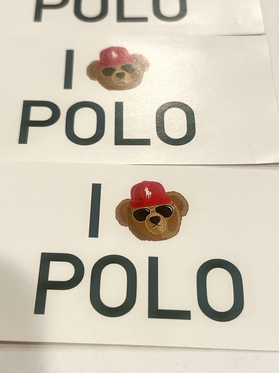 NEW POLO RALPH LAUREN STICKERS TAGS DECALS POLO BEAR LOGO 