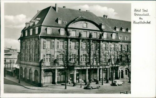 Ansichtskarte Darmstadt Hotel Post Hauptbahnhof (Nr.9558)