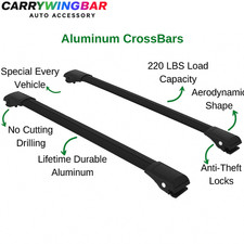 Fits Volvo XC70 2007-2016 Roof Rack Cross Bars Carrier Rails Black 2Pcs