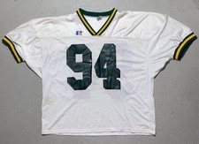 Vintage 80s 90s Russell Football Jersey Shirt Boxy Mesh Sz 2XL