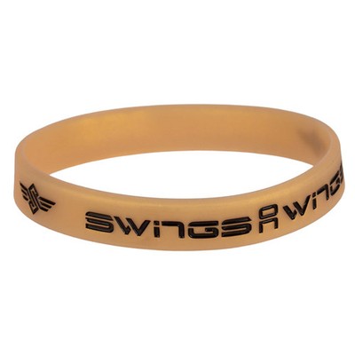 Swings Armband Gold   Silikon Fanarmband für Speed Skating Fans