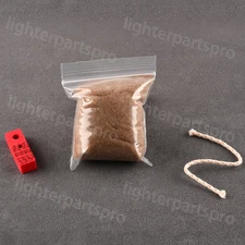 Camel Hair Wadding, Copper Wire Cotton Wick, and Felt Pad for Zippo Lighters
