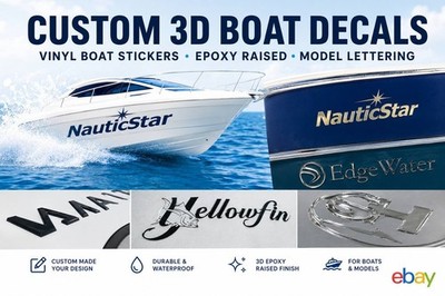 Custom Boat 3D Decals   Made To Order