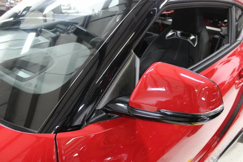 For 2020+ Toyota GR Supra AMS Performance Anti-Wind Buffeting Kit Gloss Carbon