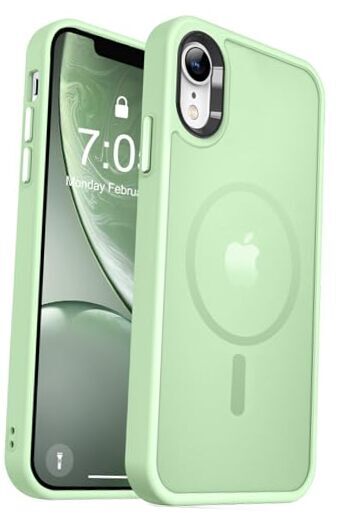 Strong Magnetic for iPhone XR Phone Case, iPhone XR 6.1inch Light Green