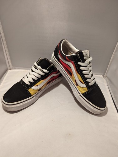 VANS Old Skool Suede Hot Flames Shoes Kid Unisex Skateboarding Sneaker M 5 W 6.5 - Picture 7 of 7