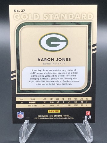 2021 Panini Gold Standard/99 Aaron Jones #37 Green Bay Packers - Bild 3 von 3