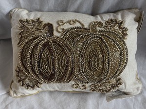 beaded fall pillows