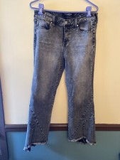 Liverpool The Crop Flare Charcoal Gray Jeans Size 8/29 Exc