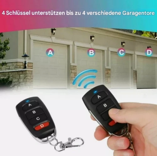 2X Universal 433MHz Funk Fernbedienung Garagentor Handsender Lernfähig DE - Bild 7 von 8