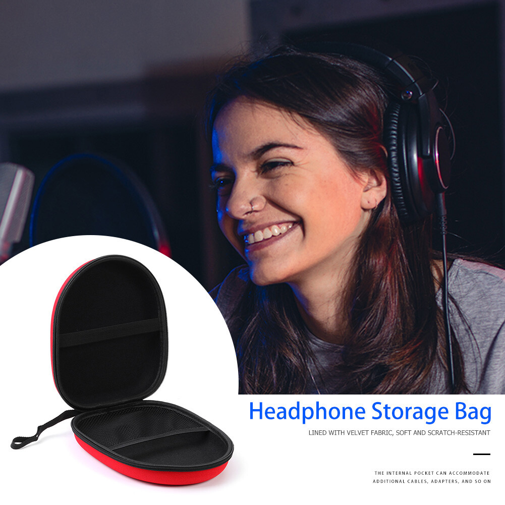 Portable Headphones Carrying Case Compression Resistance Earphone