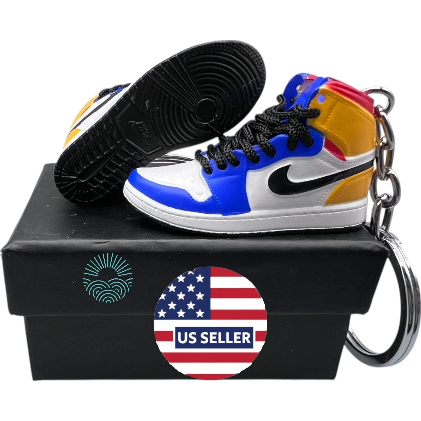 Porte clés Chaussures Mini Jordan / AJ Sneaker Trainer Keyrings   Collection 3D avec boîte