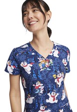 Frosty The Snowman Cherokee Scrubs Tooniforms V Neck Top TF666 FRSAC