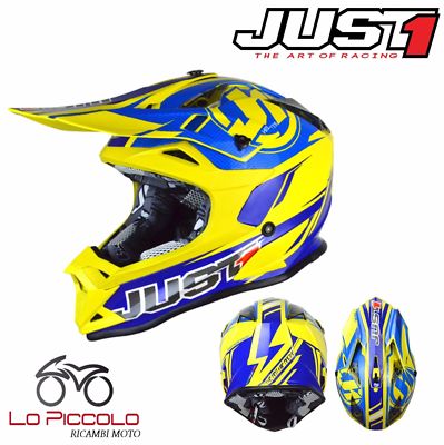Just1 J32 Pro Rave Cross Enduro Helm Blau Gelb Größe XL