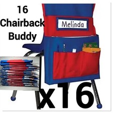 16 New Carson Dellosa Chairback Buddy Blue Red Canvas Class Room Daycare School