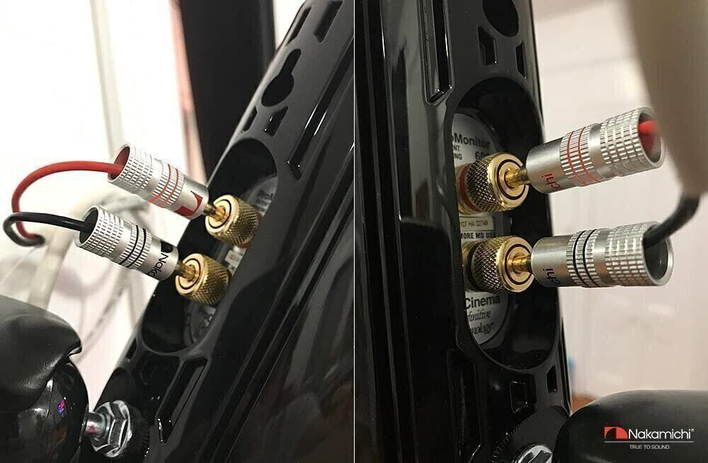 4pcs 24k Gold Plated 4mm Banana Plug Cable Audio Speaker Connector for Nakamichi