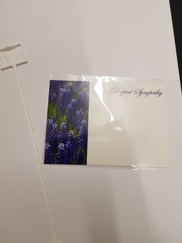 1x Florist Flower Memorial card. With deepest Sympathy. Large. - Picture 2 of 3