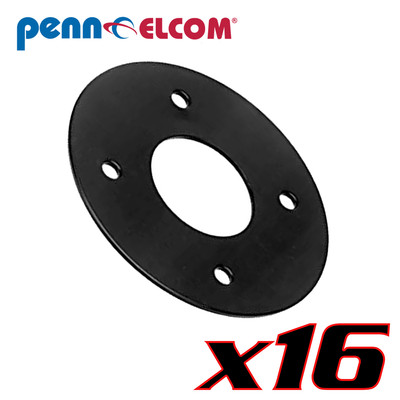 Sixteen Pack Penn Elcom M1551/BP Backplate For M1551/M1552 Steel Top Hats
